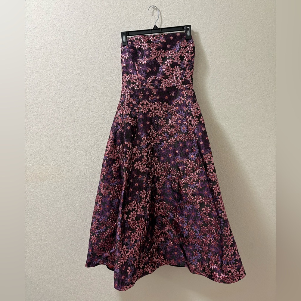 Kate Spade New York Pacific Petals strapless dress small rhinestones Size 2 NWOT